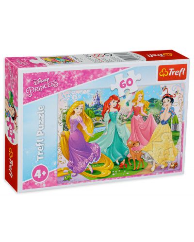 Puzzle Trefl de 60 piese -Disney Princess - 1
