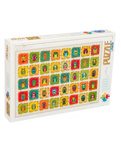 Puzzle de 1000 de piese D-Toys - Bufnițe - 1