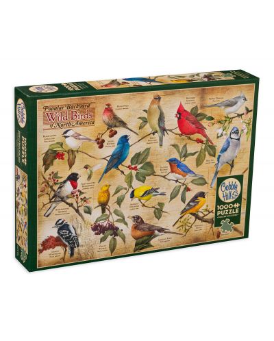 Cobble Hill Puzzle de 1000 de piese - Păsări din America de Nord - 1