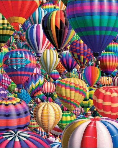 Puzzle White Mountain de 1000 piese - Hot Air Balloons - 2