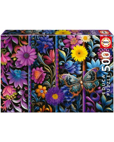 Puzzle Educa din 500 de piese - Flori înflorite - 1