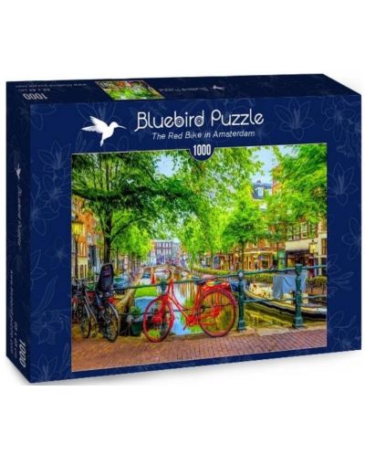 Puzzle Bluebird de 1000 piese - The Red Bike in Amsterdam - 1