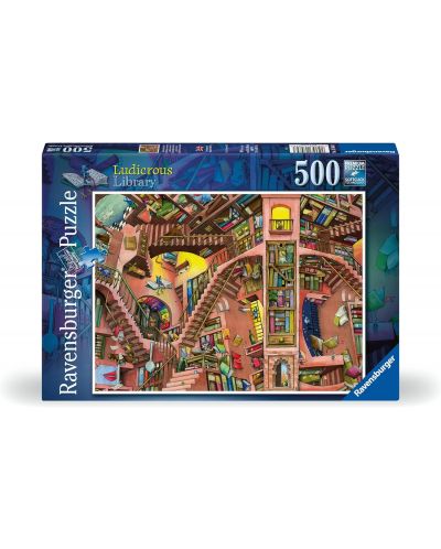Puzzle Ravensburger 500 de piese - Biblioteca Shanty - 1