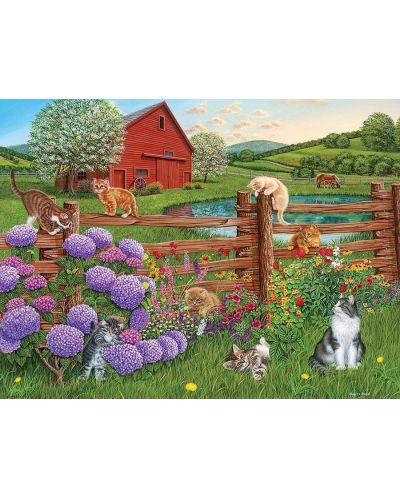 Cobble Hill Puzzle din 275 piese XXL - Pisicuțe la fermă  - 2