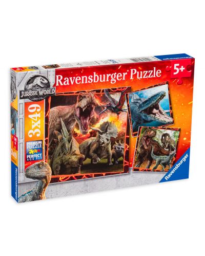 Puzzle Ravensburger  din 3 x 49 piese - Instinctul de vanatoare - 1