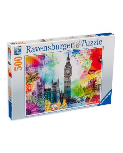 Puzzle Ravensburger din 500 de piese - Salutări din Londra - 1