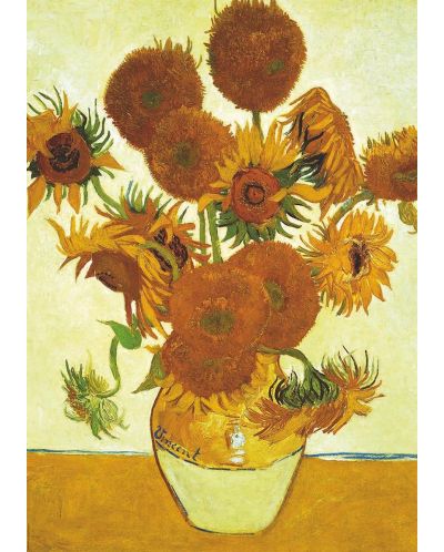 Puzzle Educa din 2 x 1000 de piese - Vincent van Gogh, Sunflowers and Café Terrace at Night - 3