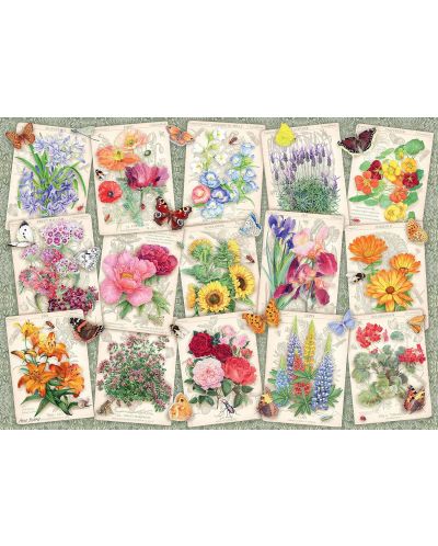 Puzzle Ravensburger 1000 de piese - Flori de grădină preferate  - 2