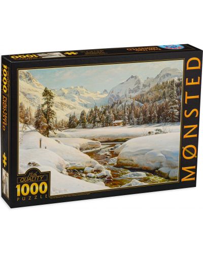 Puzzle D-Toys de 1000 piese - Winter Landscape in Switzerland near Engadin - 1