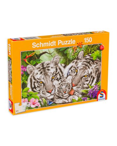 Puzzle Schmidt de 150 piese - Familia de tigri - 1