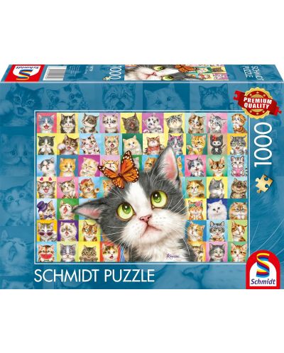 1000 de piese Schmidt Puzzle - Cat Mimic - 1