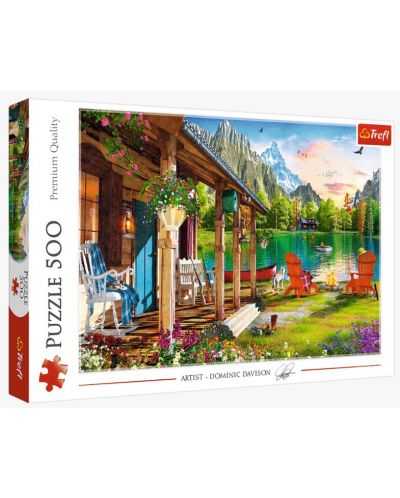 Puzzle Trefl de 500 piese - Cabin in the Mountains - 1