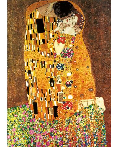 Puzzle Educa din 2 x 1000 de piese - Sarutul si Fecioara de Gustav Klimt - 2