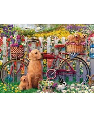 Puzzle Ravensburger de 500 piese - Cute dogs in the garden - 2