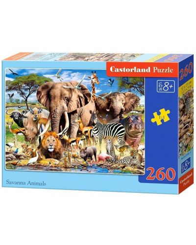 Castorland 260 de piese Puzzle - Animale in savana - 1