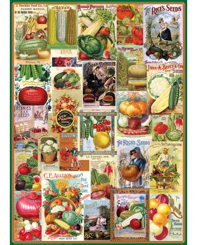 Puzzle Eurographics de 1000 piese – Catalog cu seminte de legume - 2