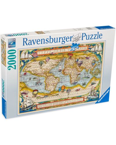 Puzzle cu harta lumii de 2000 de piese Ravensburger - 1