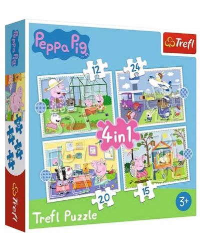 Mini-puzzle  4 in 1 - Perra Pig - 1