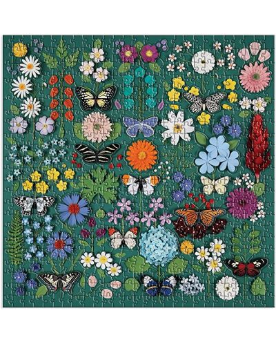 Puzzle Galison din 500 de piese - Flori si fluturi - 2