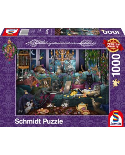 Puzzle Schmidt din 1.000 de piese - Pisici în carantină - 1