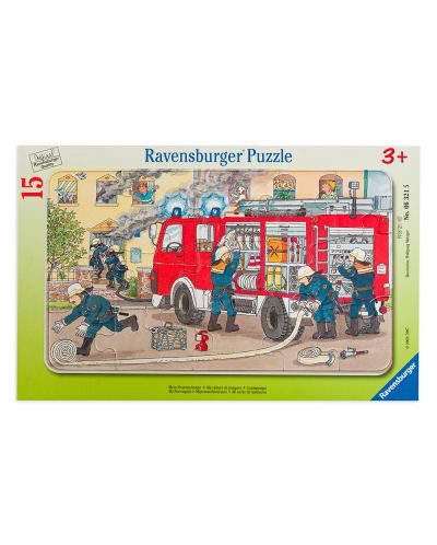 Puzzle Ravensburger de 15 piese -Masina pompierilor - 1