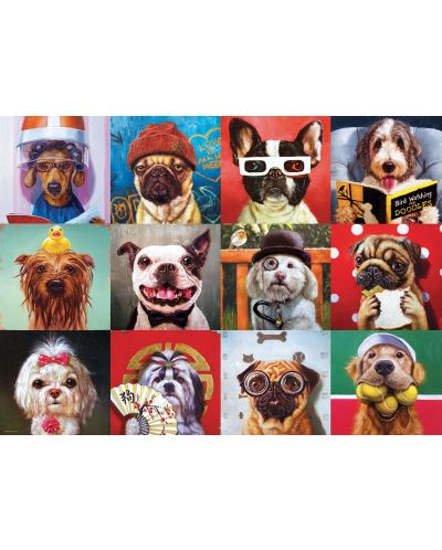 Puzzle Eurographics de 1000 piese - Lucia Heffernan Funny Dogs - 2