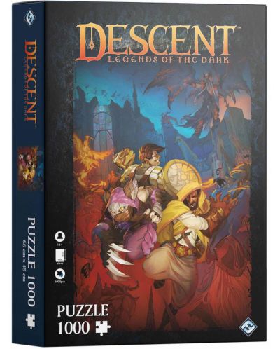 SD Toys 1000 Pieces Puzzle - Descent: Legends of the dark  - 1