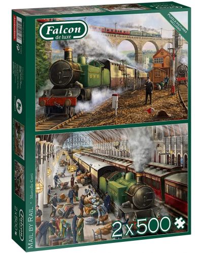 Puzzle Falcon din 2 х 500 piese - Mail by Rail - 1
