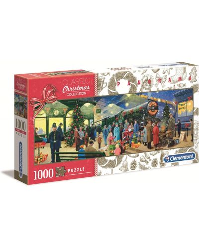 Puzzle panoramic Clementoni de 1000 de piese - spiritul Crăciunului - 1