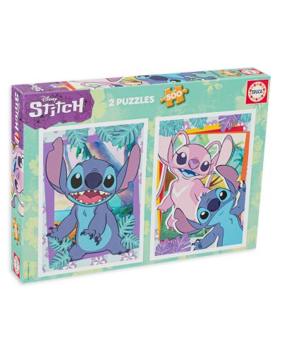 Puzzle Educa din 2 x 500 de piese - Stitch - 1