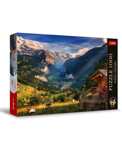 Puzzle Trefl din 1000 piese - Valea Lauterbrunnen, Elveția - 1