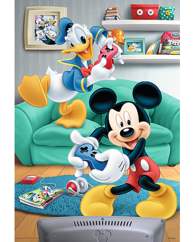 Puzzle Trefl de 100 piese - Mikey si Donald - 2