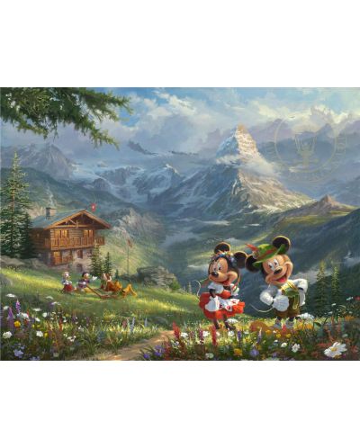 Puzzle Schmidt din 1000 de piese - Mickey în Alpi - 2