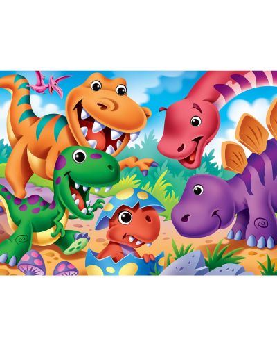 Puzzle Master Pieces din 48 de piese - Dinozauri, cu ochi miscatori - 2