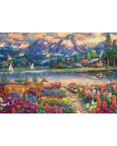 Puzzle Castorland din 1500 de piese - Frumusețe muntoasă de primăvară - 2