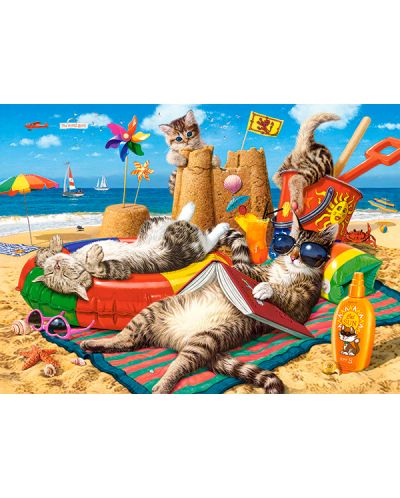 Puzzle Castorland 300 piese - Pisici pe plaja - 2