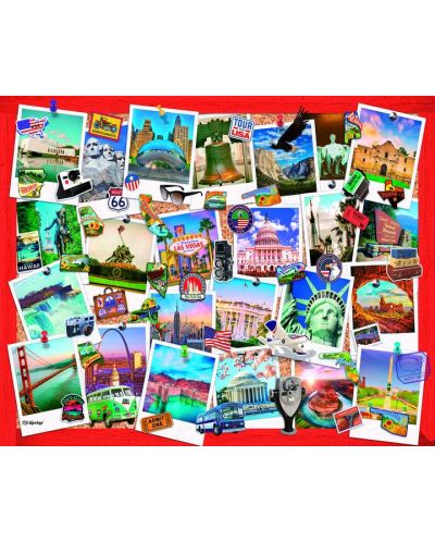Puzzle White Mountain de 1000 piese - Snapshots of America - 2