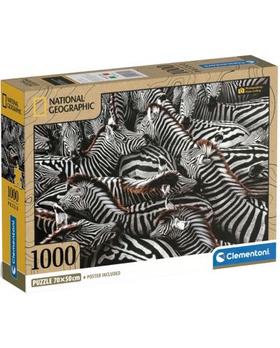 Puzzle Clementoni din 1000 piese - Zebre - 1