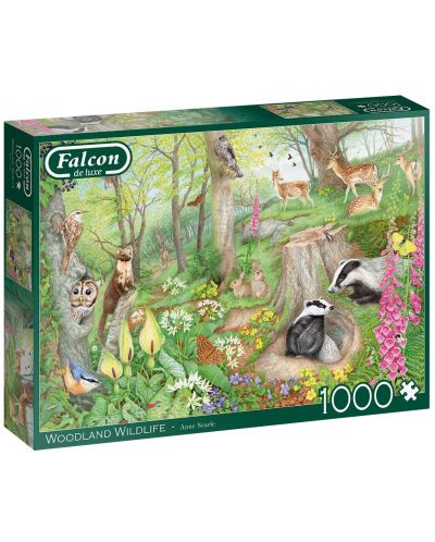 Puzzle Falcon de 1000 piese - Woodland Wildlife - 1