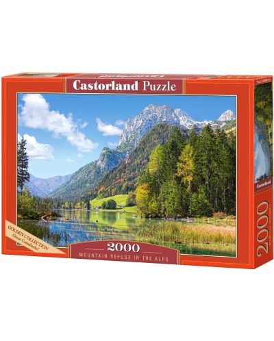 Puzzle Castorland din 2000 de piese - Refugiul de munte în Alpi - 1