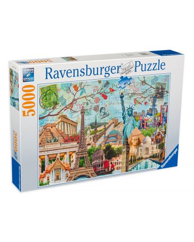 Puzzle Ravensburger din 5000 de piese - Colaj: Marele oraș - 1