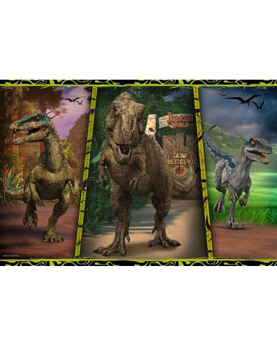 Puzzle Trefl din 104 XXL de piese - Dinozauri colorati - 2