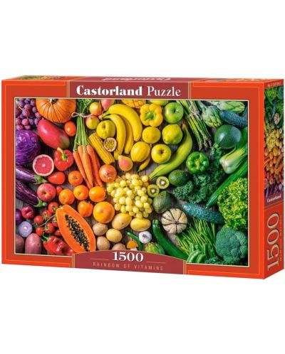 Puzzle Castorland от 1500 части - Дъга от витамини - 1