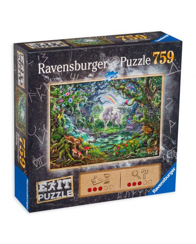 Puzzle-ghicitoare Ravensburger de 759 piese - Unicorn - 1