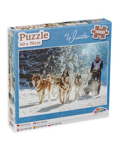 Puzzle Grafix 1000 piese - Plimbare de iarnă - 1