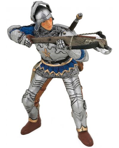Figurina Papo The Medieval Era – Arcas cu arbaleta, cu armura albastra - 1