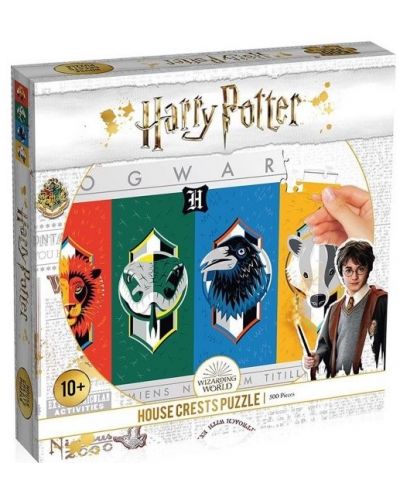 Puzzle Winning Moves de 500 piese -Harry Potter House Crests - 1