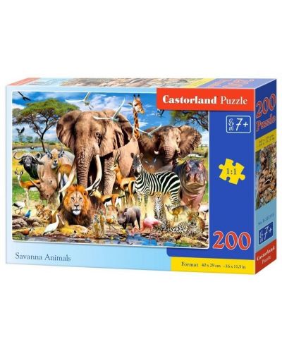 Puzzle Castorland din 200 de piese - Animale din savana - 1