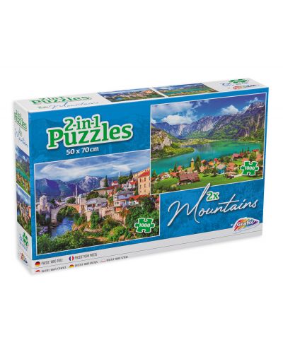 Puzzle Grafix de 2 x 1000 de piese - Munții - 1