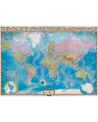 Puzzle Eurographics de 1000 piese – Harta lumii - 2